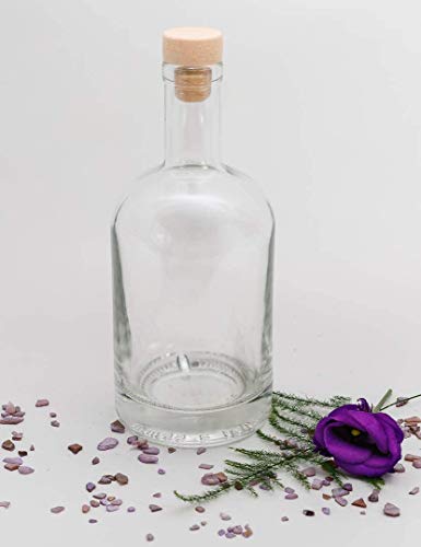 Casa-vetro 3, 4 o 6 botellas de cristal 500 ml Nocturne-HGK 0,5 litros botellas de chupito, vidrio, Blanco, 4 unidades