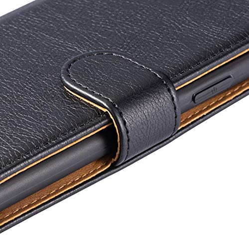 Case Collection Funda de Cuero para LG K61 (6,53") Estilo Cartera con Tapa abatible y Ranuras para Dinero y Tarjeta de crédito para LG K61