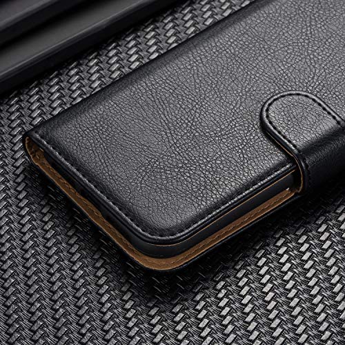 Case Collection Funda de Cuero para LG K61 (6,53") Estilo Cartera con Tapa abatible y Ranuras para Dinero y Tarjeta de crédito para LG K61