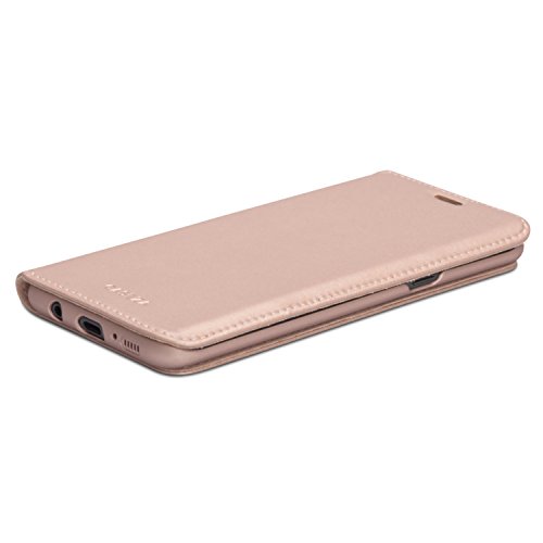 CASEZA Samsung Galaxy S8 Funda Rosa Oro Tipo Libro Piel PU Case Cover Carcasa Plegable Cartera Oslo Piel Vegana Premium para Galaxy S8 (5.8") Original - Ultrafina con Cierre Magnético