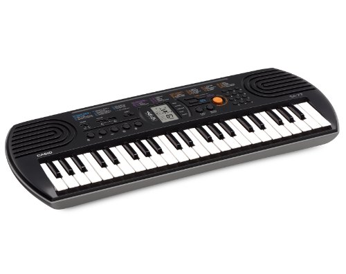 Casio SA-77 - Teclado electrónico (plástico, 2 altavoces integrados), negro/gris