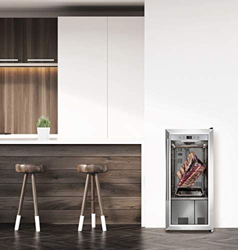 Caso Dry-Aged Cooler 688 Free standing, Food-ageing cabinet with compressor technology, Height 87.5 cm, A, Display, Stainless steel