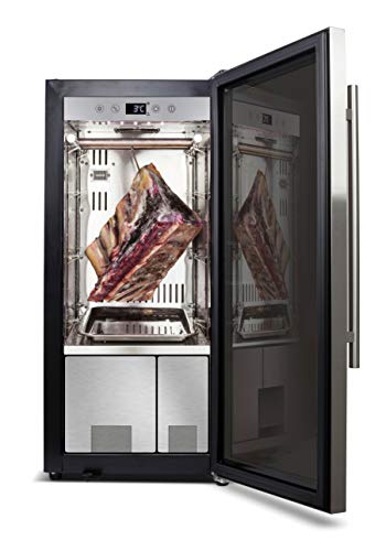 Caso Dry-Aged Cooler 688 Free standing, Food-ageing cabinet with compressor technology, Height 87.5 cm, A, Display, Stainless steel