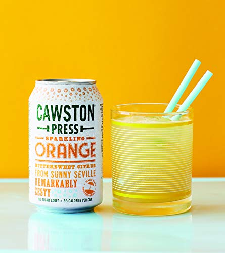 Cawston Press Latas de Naranja Gaseosa con Zumo Prensado 330 ml (Paquete de 24)