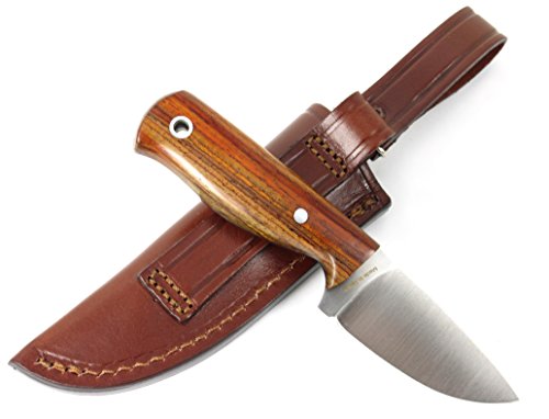 CDS-Survival Hobbit - Cuchillo Supervivencia Caza Monte bushcraft Camping Outdoor Campo - Funda de Piel - Acero MOVA 58 - Fabricado en España