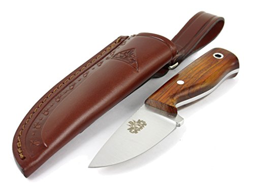 CDS-Survival Hobbit - Cuchillo Supervivencia Caza Monte bushcraft Camping Outdoor Campo - Funda de Piel - Acero MOVA 58 - Fabricado en España