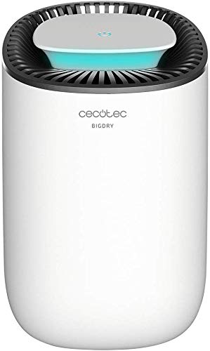 Cecotec Deshumidificador BigDry 2000 Light - 300 ml/día, depósito extraíble de 0,6 litros, Cobertura hasta 20 m2,mínimo Consumo de 23 W