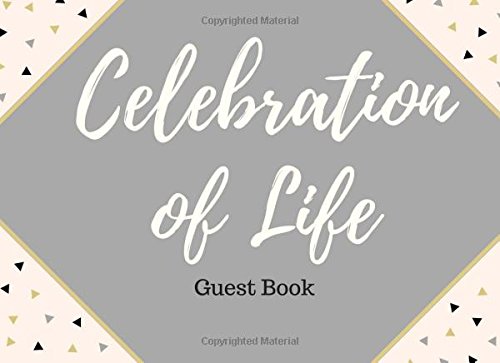 Celebration of Life: Guest Book, Confetti Grey & Gold, Memorial Guest Book & Funeral Guest Book, Wake, Condolence Book, Church, Memorial Service (Elite Guest Book)