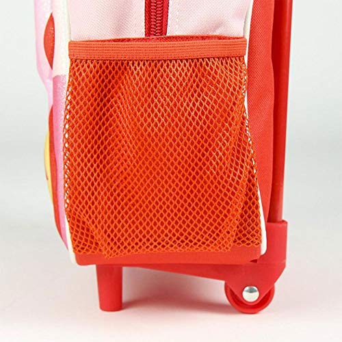 Cerdá, Mochila con Ruedas Infantil 3D Peppa Pig-Licencia Oficial Nickelodeon Unisex niños, Multicolor, 260X310X100MM