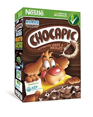 Cereales Nestlé Chocapic - Cereales de trigo y maíz tostados con chocolate - 14 paquetes de cereales de 375g