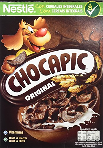 Cereales Nestlé Chocapic - Cereales de trigo y maíz tostados con chocolate - 14 paquetes de cereales de 375g