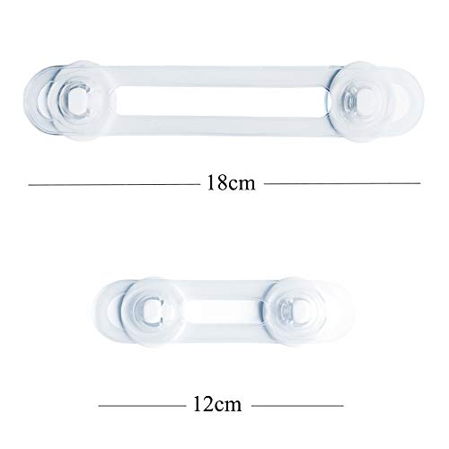 Cerraduras de Seguridad para Niños, Junlic 6 Pieza Bloqueo de Seguridad Bebés para para Armarios Cajones Estufas, Refrigeradores, Ventana, Basura, Cerraduras de Seguridad con Resistente Adhesivo