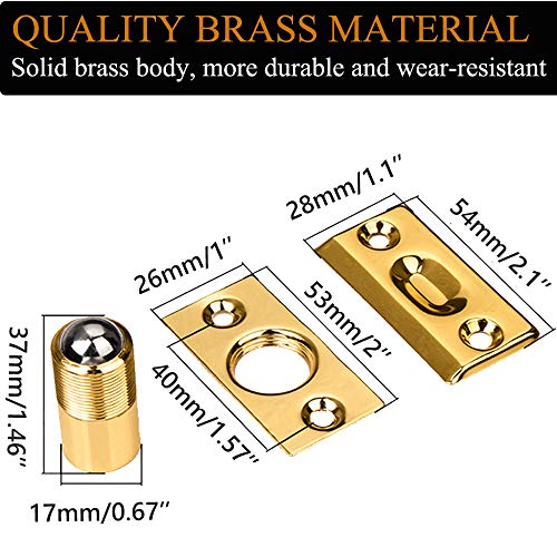 Cerrojo Puerta Jiayi 2 Pcs Cierre para Puerta Latón Macizo Cierre Bola Ajuste Cerrojo Puerta de Armario Cerradura Sujetar Puerta de Madera para Cocina Sujeccion Cerradore Mueble Cerrojo