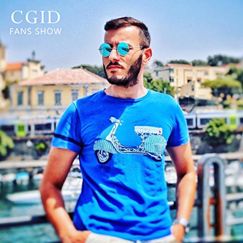 CGID E01 Estilo Vintage Retro Lennon inspirado círculo metálico redondo gafas de sol polarizadas para hombres y mujeres