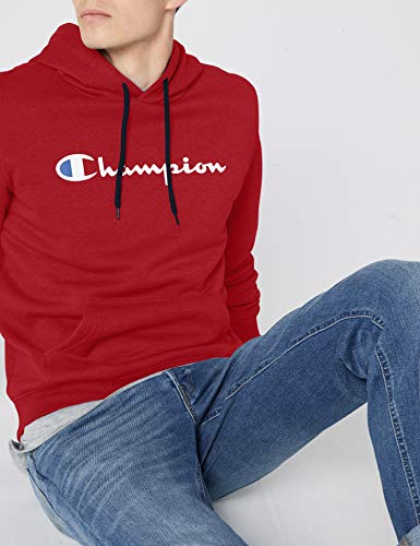 Champion Sudadera con Capucha Classic Logo, Rojo, M para Hombre