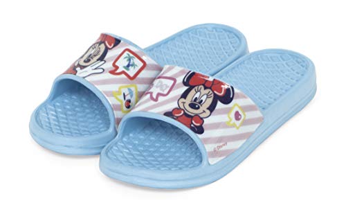 Chanclas Minnie Mouse para Playa o Piscina - Flip-Flop Minnie Mouse Disney para niñas (Aguamarina, 30)