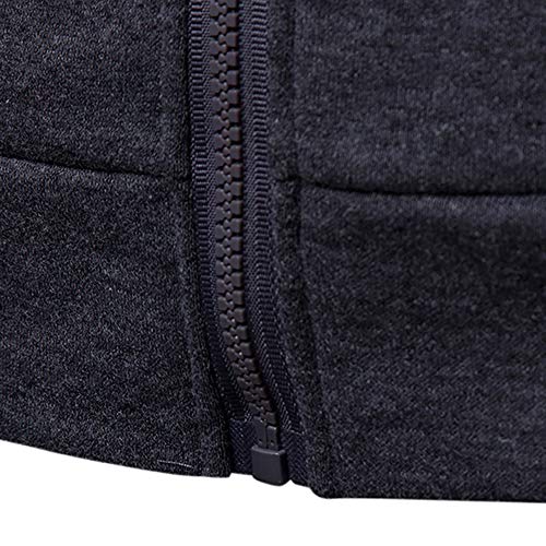 Chaquetas hombre invierno,ZARLLE chaquetas moto hombre ropa hombre blusa superior del cremallera Otoño Invierno Ocio Deportes Cardigan Sudaderas de Algodón hombre baratas chaquetas y abrigos