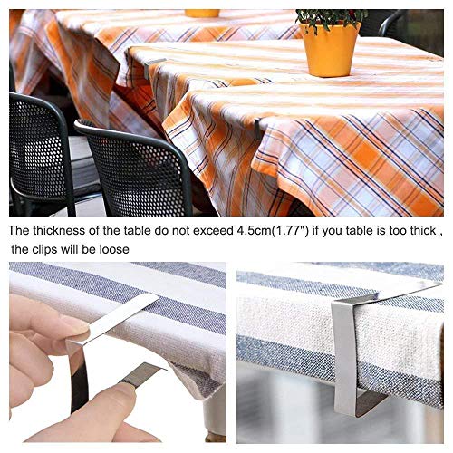 Cheeroyal Pinzas para Mantel, Clips de Mesa de Picnic Flexibles, Acero Inoxidable, Abrazaderas para Mantel, Soportes para Ropa de Mesa, Ideal para picnics marquesinas y Bodas, 12pcs