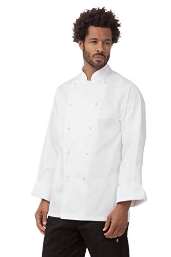 Chef obras A099 – 52 Madrid Unisex chaqueta de cocinero, 52, color blanco