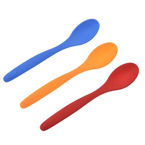 chenran Accesorios Cucharas De Silicona Resistente Al Calor Flexible Rascador Espátula Helado Pastel Postre for Pala De Cocina Herramientas De Cocina Utensilio Regalo (Color : Orange)