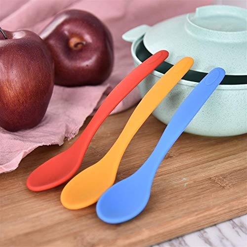 chenran Accesorios Cucharas De Silicona Resistente Al Calor Flexible Rascador Espátula Helado Pastel Postre for Pala De Cocina Herramientas De Cocina Utensilio Regalo (Color : Orange)