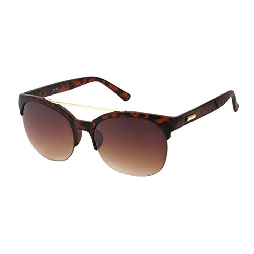 Chic-Net vidrios polarizados Gafas de Sol Retro UV 400 Chapa Inferior del Ojo de Gato de Color Naranja Estriado