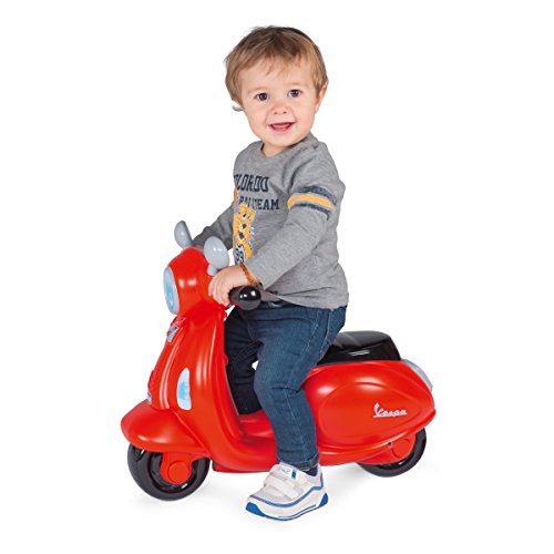 Chicco - Correpasillos Vespa con Forma de Moto Scooter y Volante electrónico, Color Rojo