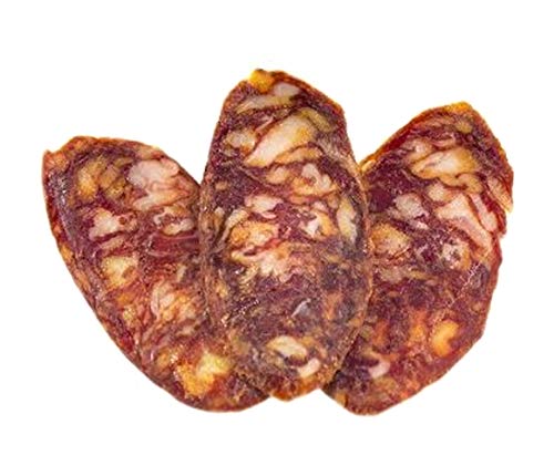 CHORIZO VELA IBERICA DE BELLOTA. Elaboración artesanal, curación tradicional y envasado al vacio para una mejor conservación. Peso paroximado 500 gr