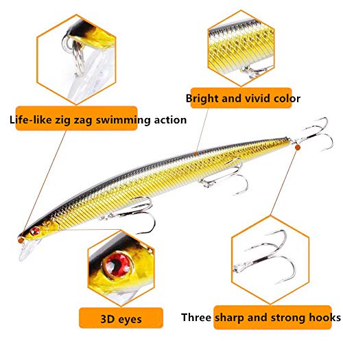 CHSEEO 10PCS Cebo de Pesca Señuelos de Pesca con Ganchos Cebos Artificial Swimbait Manivela Cebo Cucharillas Pesca Accesorios Aparejos De Pesca para la Pesca #5