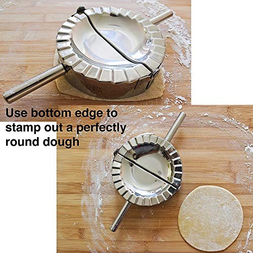 CHSEEO Juego de 1 Moldes para Ravioli de Acero Inoxidable Cortadores de Ravioli Molde para Empanadillas Prensa de Masa Pastas Ideales para Hacer Raviolis, Empanadillas o Galletas #7