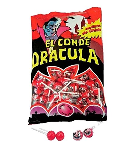 Chupa mini drácula Gum - relleno de chicle - 200 unid