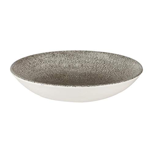 Churchill Raku - Plato hondo (24,8 cm), color negro