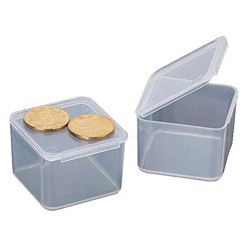 CHZIMade - Caja de plástico para cajas de polipropileno con tapa (tamaño pequeño, 5 unidades)
