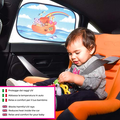 Ciaciu® Parasol Coche Infantil Lateral Electrostático Autoadhesivo, Parasol Coche Protección Rayos UV, Parasol Coche Bebé sin Ventosas, Para Niños y Mascotas, Fácil Instalación, Ventanas Traseras