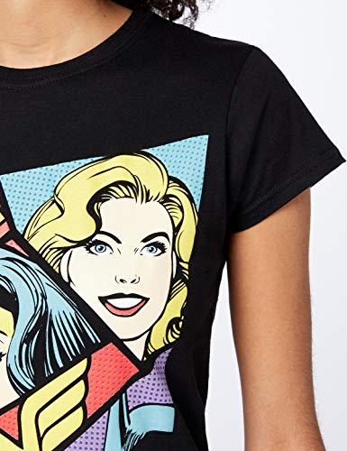CID DC Originals-Heroine Pop Art Camiseta, Negro (Negro), XL para Mujer