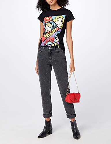 CID DC Originals-Heroine Pop Art Camiseta, Negro (Negro), XL para Mujer