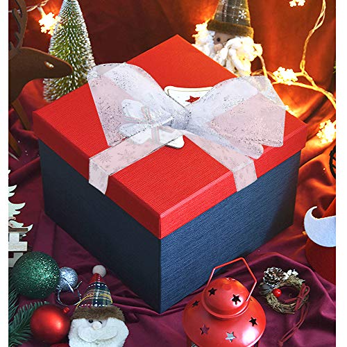 Cinta de organza de 6,3 cm de ancho con lazo para árbol de Navidad, copo de nieve, con alambre con carrete para envolver regalos, decoración de árbol de Navidad, decoración de fiesta (plata) (10 m)
