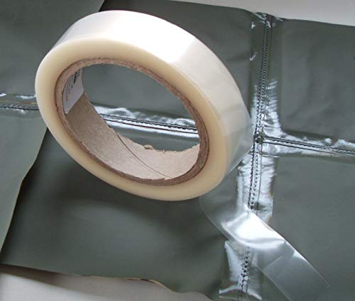 Cinta para sellar uniones - WBM FX-800 - adhesivo termofusible - PU impermeable recubierto de cinta de reparación Tela - 20 metros - aplicar con plancha eléctrico (transparente, 22 mm Ancho)