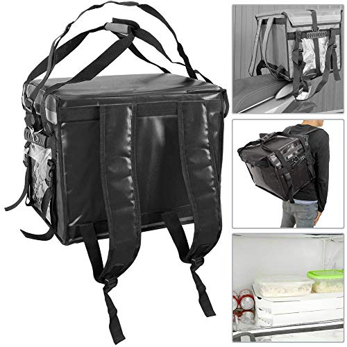 CityBAG - Mochila isotérmica Negra 45x33x35 cm para Entrega de Pedidos de Comida en Moto y Bicicleta