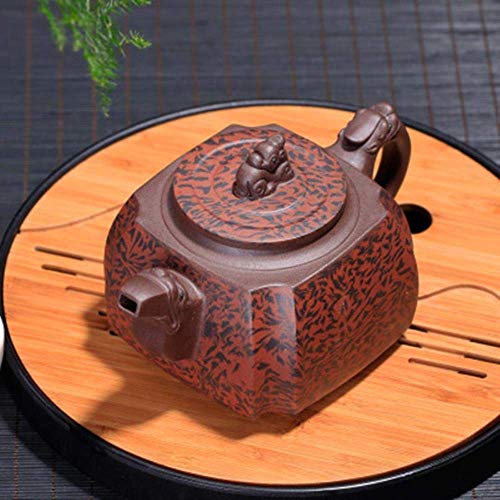 Cjcaijun Tetera de Arena Cerámica China Tetera de Barro Olla de té Yixing púrpura de Arena de Arcilla Hecha a Mano Ollas Gongfu Juego de té 520ml