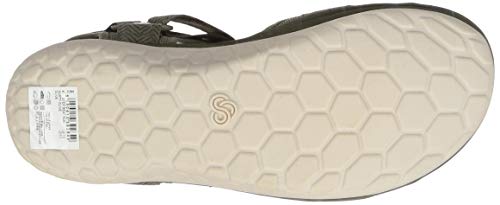 Clarks Step Beat Sun, Abierta Sandalias Punta Cerrada, Verde (Dusty Olive Dusty Olive), 41.5 EU