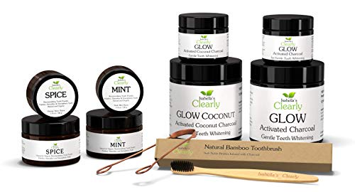 Clearly MINT - Polvo para Dientes Remineralizante y Natural. Fortalece, Pule y Desintoxica los Dientes. Libre de Fluoruro, Alto en Minerales, Pasta Dental Blanqueadora en Polvo. Sabor a Menta Fresca.