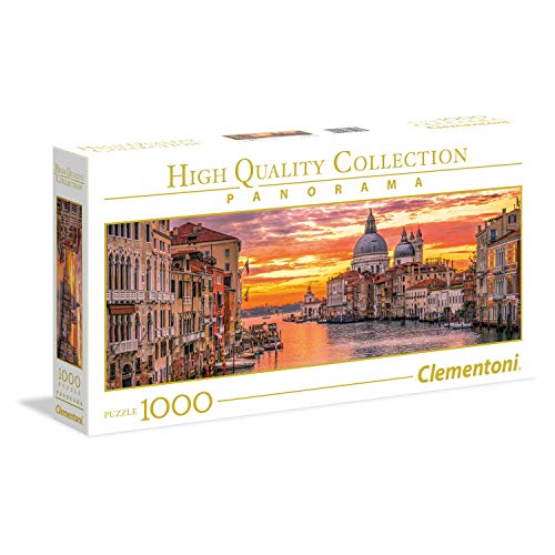 Clementoni-39426 Puzzle 1000 Piezas Panorama El Gran Canal - Venecia (39426.5)