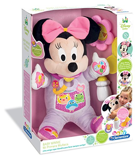 Clementoni Peluche interactiva Minnie Mi Primera Muñeca, color rosa, 36.8 x 28.2 x 16.5, 65547