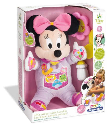 Clementoni Peluche interactiva Minnie Mi Primera Muñeca, color rosa, 36.8 x 28.2 x 16.5, 65547