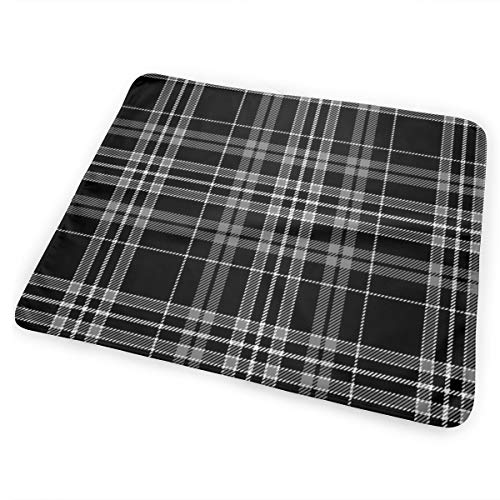 Clergy Grey And Black Tartan, Bed Pad Washable Waterproof Urine Pads for Baby Toddler Children and Adults 31.5 X 25.5 inch