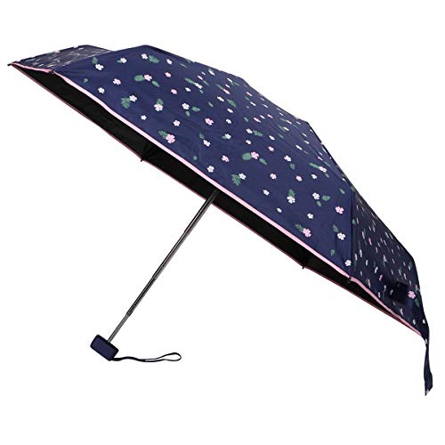 CLISPEED Paraguas de Viaje Mini 5 Paraguas Plegable Anti-UV Portátil Viajes Lluvia Tormentas Granizo O Áspero Al Aire Libre Azul