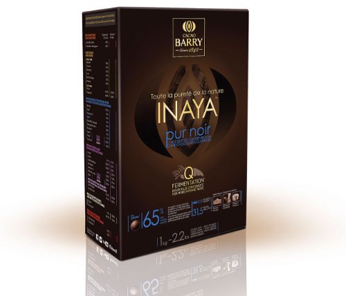 Cobertura de chocolate negro Inaya para cobertura (1 kg 65% Cacao Barry)