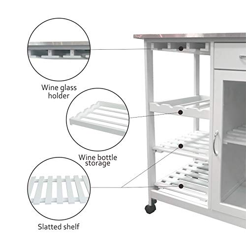 Cocina Carro de servicio Carro de servicio Carro de microondas Carro de microondas con cajones con llave Cajones de vino Gabinete de almacenamiento Encimera de acero inoxidable