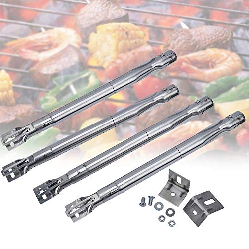 Cocina Colador Quemadores de tubo de cocina reemplazo 4PCS Parrilla tubo Quemadores escalable Parrilla de gas universal de reemplazo de acero inoxidable